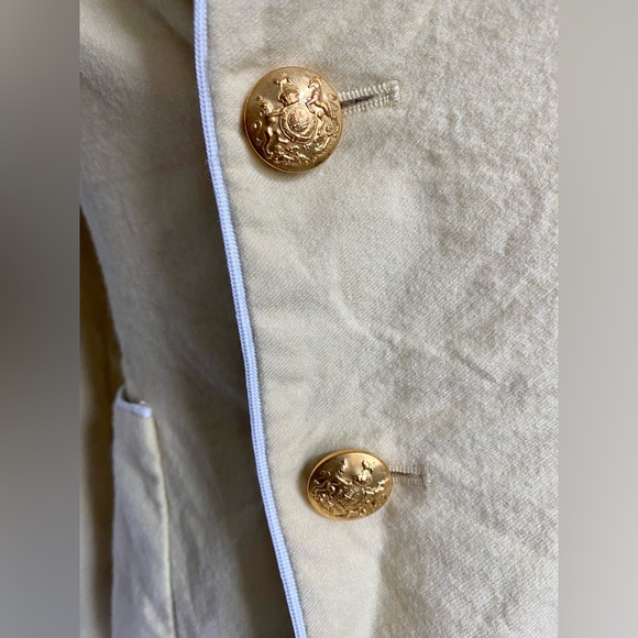 Y2k Preppy Ralph Lauren Rugby Yellow Wool Blazer - Picture 8 of 12